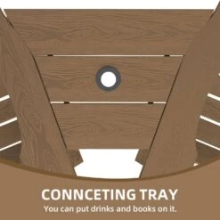 HDPE Plastic Tall Adirondack Chair (Set Of 2) Outdoor Barstools With Connecting Tray In Brown 11 HDPE Plastic Tall Adirondack Chair (Set Of 2) Outdoor Barstools With Connecting Tray In Brown -More Furniture Store plastic adirondack chairs pe srgjy brown 4f 1000