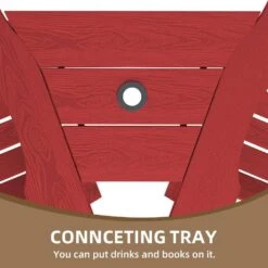 HDPE Plastic Tall Adirondack Chair (Set Of 2) Outdoor Barstools With Connecting Tray In Red 10 HDPE Plastic Tall Adirondack Chair (Set Of 2) Outdoor Barstools With Connecting Tray In Red -More Furniture Store plastic adirondack chairs pe srgjy red 4f 1000