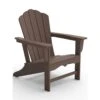 Classic All-Weather HDPE Plastic Adirondack Chair In Brown