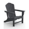 Classic All-Weather HDPE Plastic Adirondack Chair In Gray