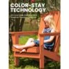 Classic Folding HDPE Plastic Adirondack Chair In Orange