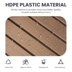 Oversized HDPE Resin Outdoor Patio Rocking Plastic Adirondack Chair In Brown 11 Oversized HDPE Resin Outdoor Patio Rocking Plastic Adirondack Chair In Brown -More Furniture Store plastic adirondack chairs pekd brown 44 1000