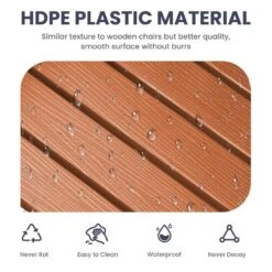 Oversized HDPE Resin Outdoor Patio Rocking Plastic Adirondack Chair In Orange (1-Pack) -More Furniture Store plastic adirondack chairs pekd orange 44 1000