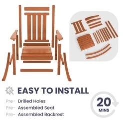 Oversized HDPE Resin Outdoor Patio Rocking Plastic Adirondack Chair In Orange (1-Pack) -More Furniture Store plastic adirondack chairs pekd orange 4f 1000