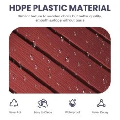 Oversized HDPE Resin Outdoor Patio Rocking Plastic Adirondack Chair In Red -More Furniture Store plastic adirondack chairs pekd red 44 1000