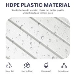 Oversized HDPE Resin Outdoor Patio Rocking Plastic Adirondack Chair In White -More Furniture Store plastic adirondack chairs pekd white 44 1000