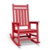 HDPE Bright Red Adirondack Rocking Chair (1-Pack)
