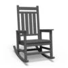 HDPE Gray Adirondack Rocking Chair (1-Pack)