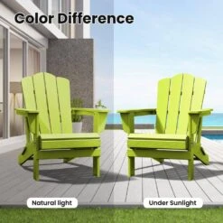 HDPE Classic Apple Green Folding Plastic Adirondack Chair (1-Pack) 15 HDPE Classic Apple Green Folding Plastic Adirondack Chair (1-Pack) -More Furniture Store plastic adirondack chairs psqwy appleg 31 1000