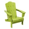 HDPE Classic Apple Green Folding Plastic Adirondack Chair (1-Pack)