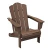HDPE Classic Brown Folding Plastic Adirondack Chair (1-Pack)