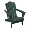 HDPE Classic Green Folding Plastic Adirondack Chair (1-Pack)