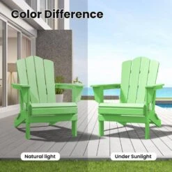 HDPE Classic Light Green Folding Plastic Adirondack Chair (1-Pack) -More Furniture Store plastic adirondack chairs psqwy lightg 31 1000