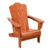 HDPE Classic Orange Folding Plastic Adirondack Chair (1-Pack)