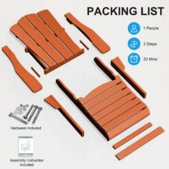 HDPE Classic Orange Folding Plastic Adirondack Chair (1-Pack) -More Furniture Store plastic adirondack chairs psqwy ogreen fa 1000