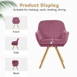 Modern Rose Purple Brushed Velvet Swivel Accent Armchair With Metal Legs For Living 13 Modern Rose Purple Brushed Velvet Swivel Accent Armchair With Metal Legs For Living -More Furniture Store purple jearey accent chairs e21zy hd pk 66 1000
