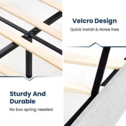 Alex White Twin Upholstered Platform Bed Frame With Headboard -More Furniture Store white jearey platform beds e111cj twin white 1f 1000