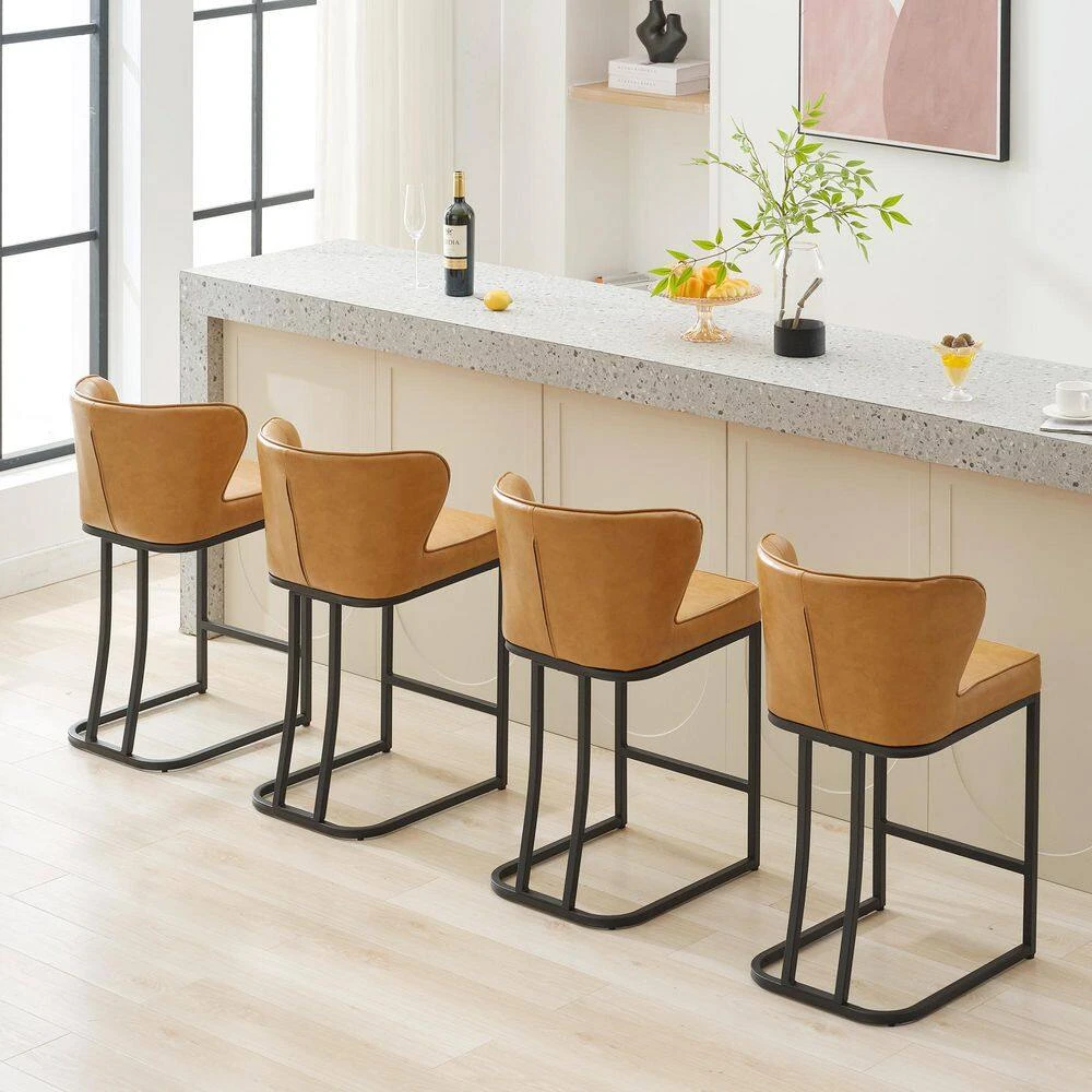 Star Stackable Plastic Yellow Outdoor Bar Stool (set Of 2) 4 Star Stackable Plastic Yellow Outdoor Bar Stool (set Of 2) - Image 4