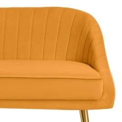 3-Piece Living Room Set With Brushed Velvet In Yellow -More Furniture Store yellow jearey living room sets tz 4 ye 4f 1000