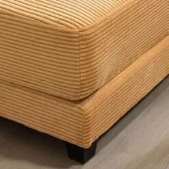 Yellow Corduroy Ottoman For Sectional Sofa -More Furniture Store yellow jearey ottomans dxrjd yellow c3 1000