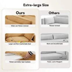 112 In. W 4-Piece Modern Straight Arm Corduroy Fabric L-Shaped Sectional Sofa With Ottoman In Yellow -More Furniture Store yellow jearey sectional sofas e46sf 3 ye fa 1000