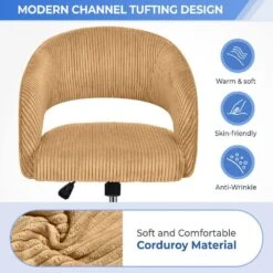 Yellow Modern Swivel And Adjustable Task Chair Tufted Office Chair With Gold Base 14 Yellow Modern Swivel And Adjustable Task Chair Tufted Office Chair With Gold Base -More Furniture Store yellow jearey task chairs e31bgy hd lye 44 1000