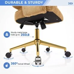 Yellow Modern Swivel And Adjustable Task Chair Tufted Office Chair With Gold Base 11 Yellow Modern Swivel And Adjustable Task Chair Tufted Office Chair With Gold Base -More Furniture Store yellow jearey task chairs e31bgy hd lye c3 1000